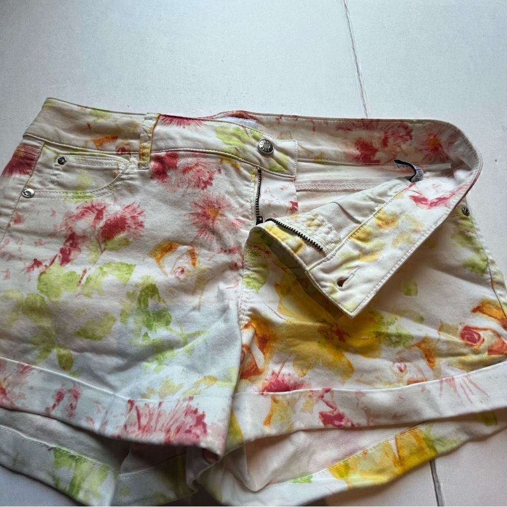 Celebrity Pink Women's Shorts Cotton Blend White, yellow, pink, multi Size 9 - Picture 8 of 8